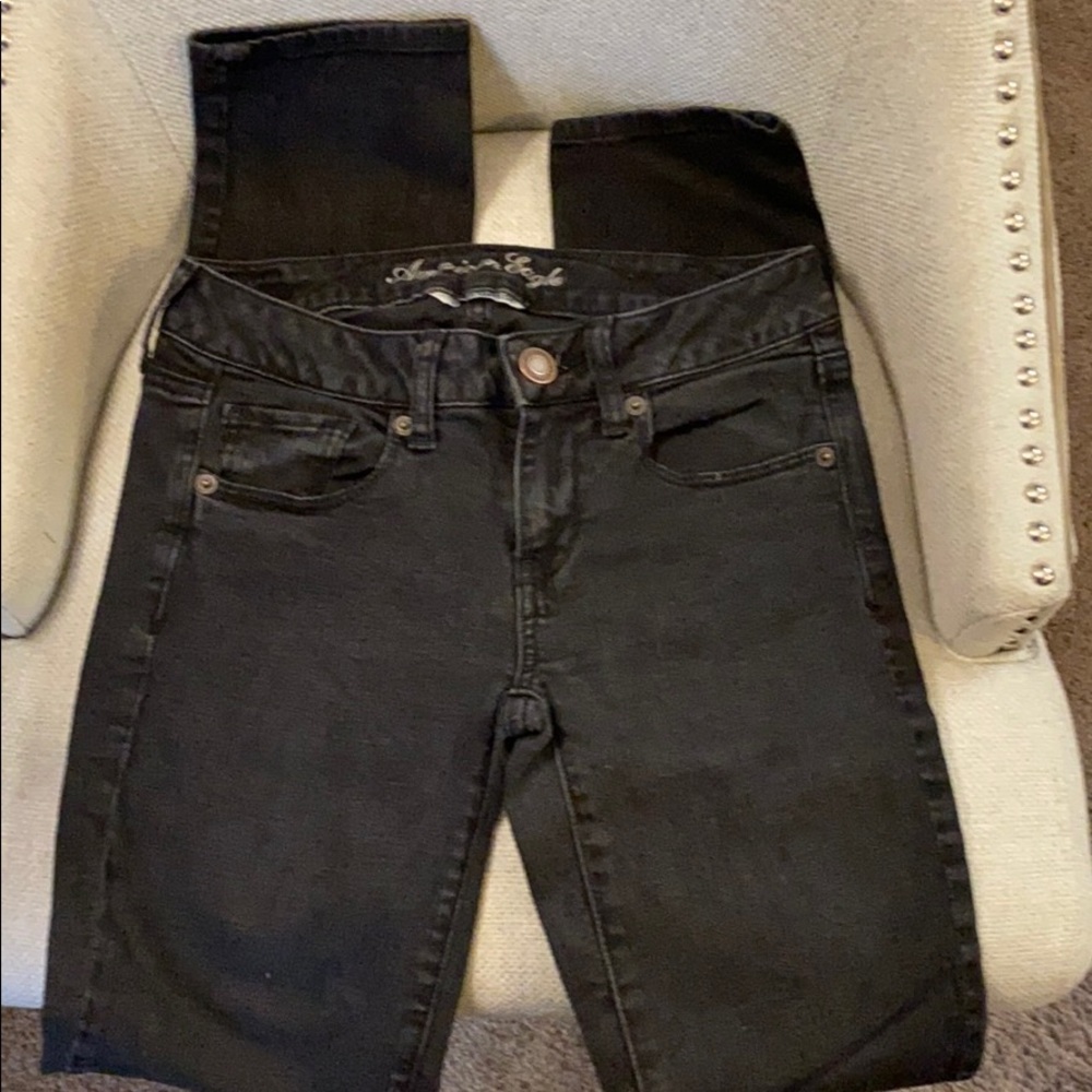 American Eagle black stretch jean